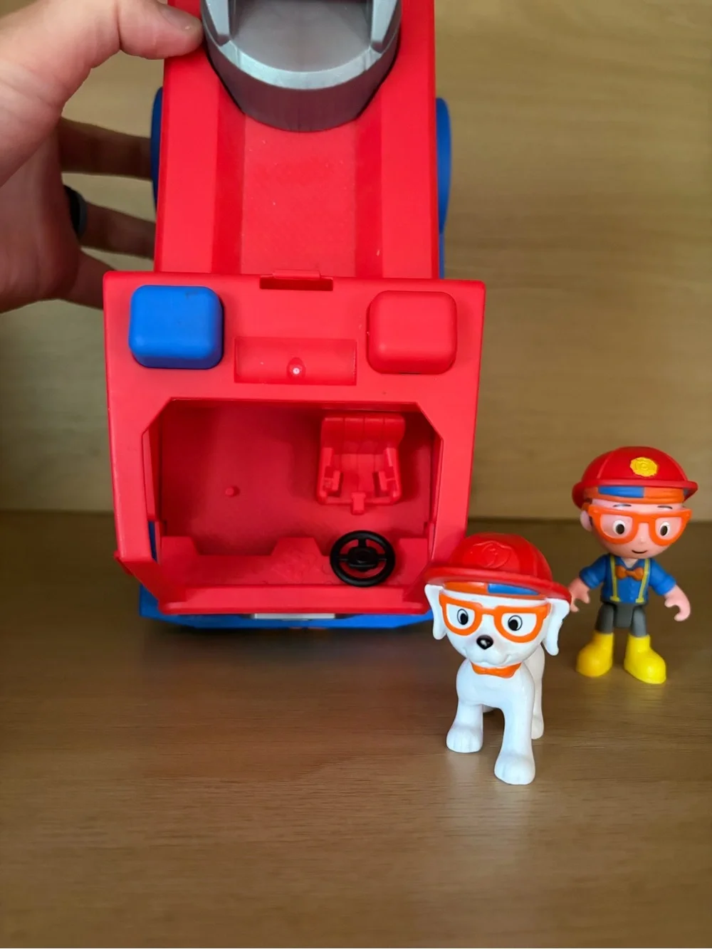 SOLD✨$12✨Blippi Fire Truck with Sound + Blippi Firefighter & Dog